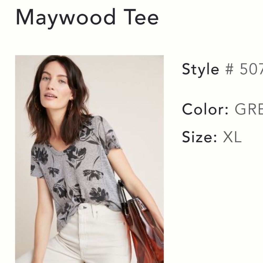 Anthropologie grey top